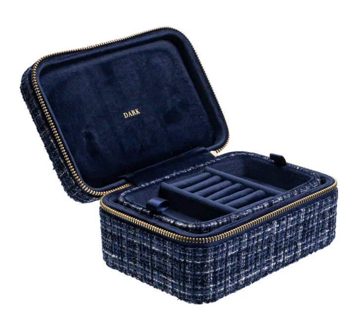 Tweed Jewellery Box - Grisalle Blue