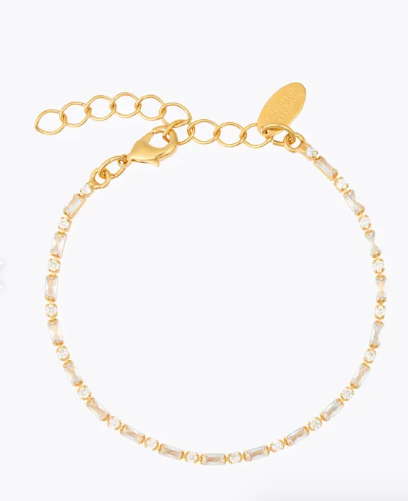 Evelyne bracelet gold - crystal - Tilbehør - Helt Dilla AS