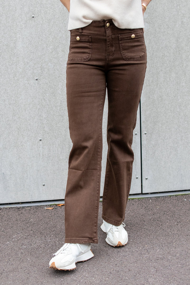 Miss Bon Jeans - mørk brun