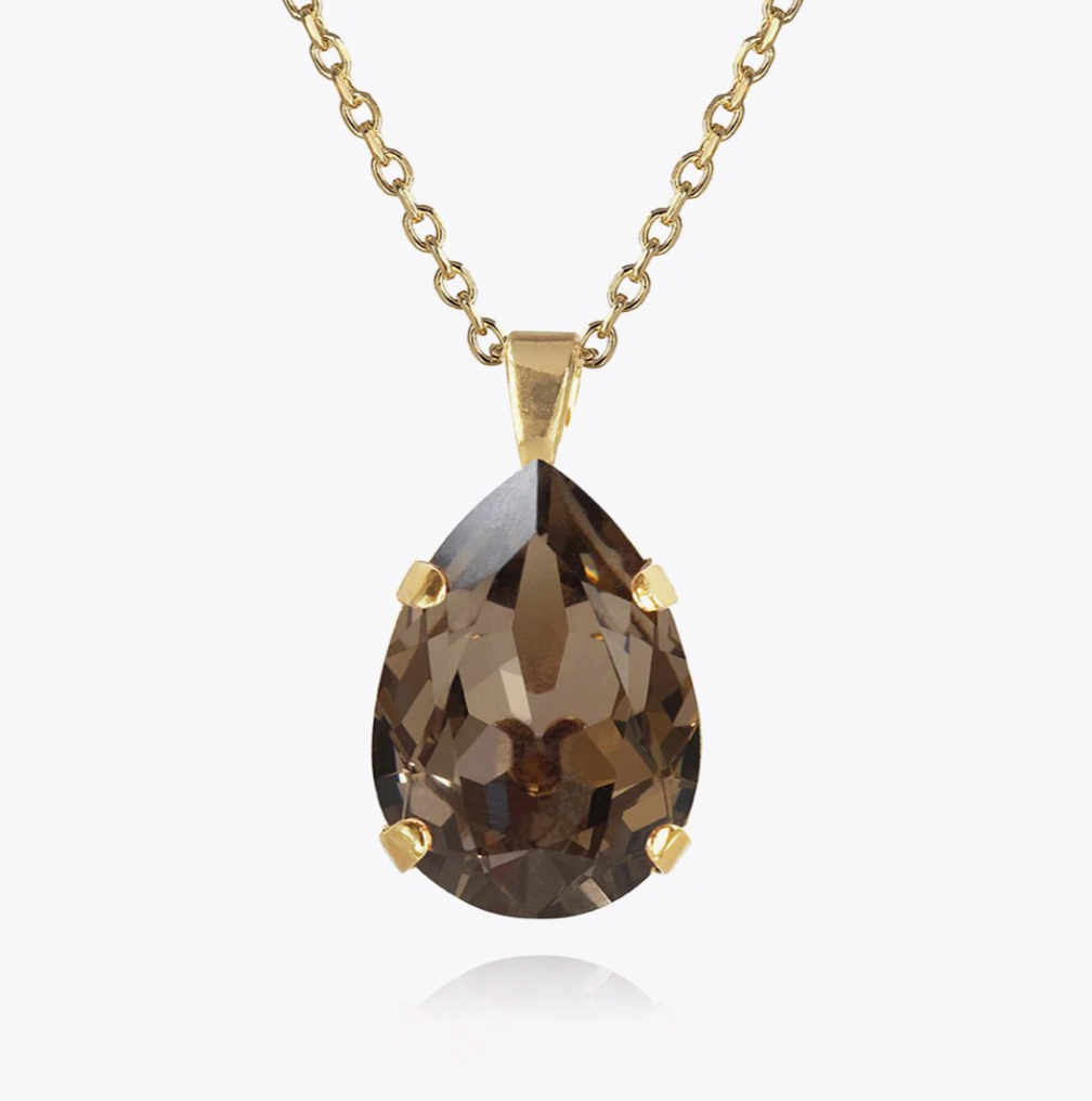 Classic drop necklace - greige