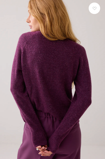 Sweater wool alpaca knit - Wineberry - Genser - Helt Dilla AS