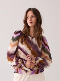 Bluse - Zigzag print