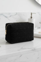 Tweed Make-Up Pouch Small - black - Tilbehør - Helt Dilla AS
