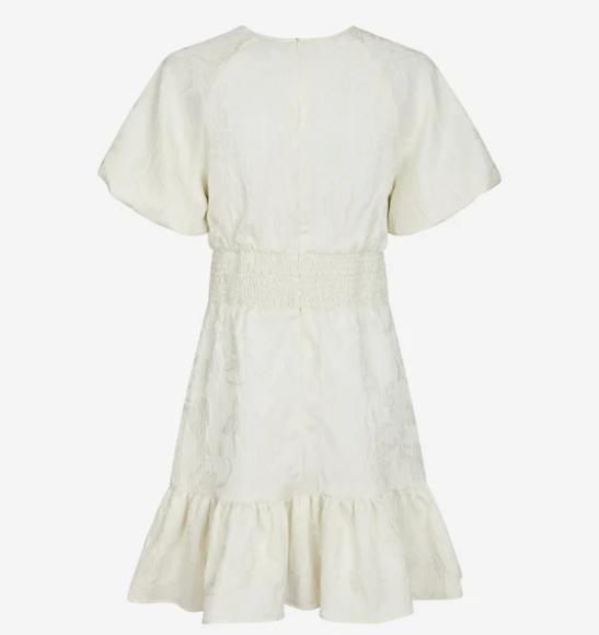 Sulli Jacquard Dress- Creme