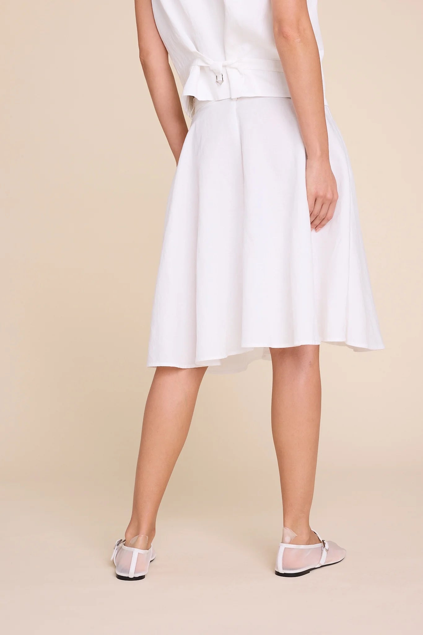 Aslaug linen skirt - white - Skjørt - Helt Dilla AS