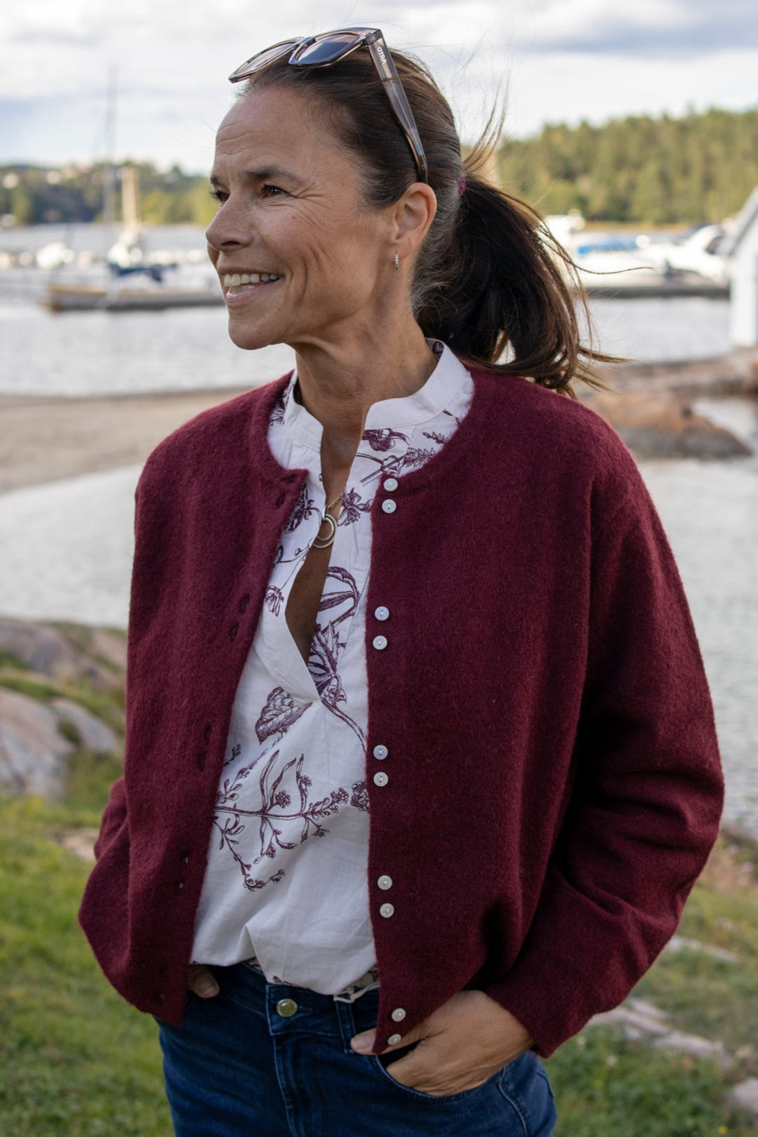 Ninell cardigan - Tawny Port - Cardigans - Helt Dilla AS