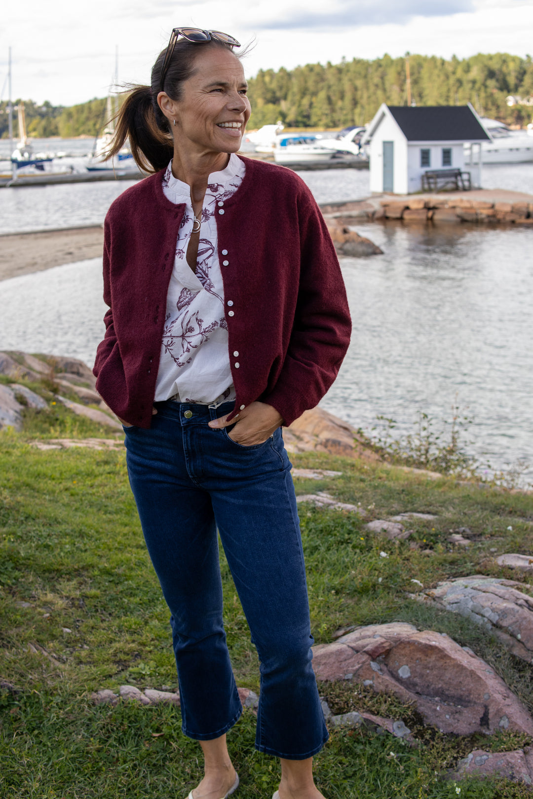 Ninell cardigan - Tawny Port - Cardigans - Helt Dilla AS