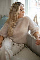 From Paris With Love Mohair Kid T-shirt - Beige - Genser - Helt Dilla AS