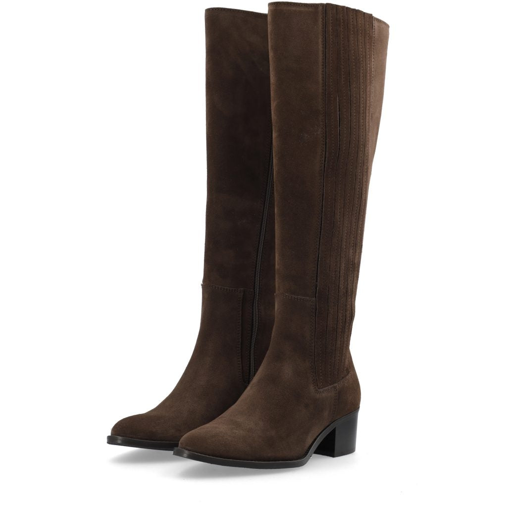 BiaCarol Chealse Knee High Boot Oily Suede - Brown - Sko - Helt Dilla AS