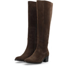 BiaCarol Chealse Knee High Boot Oily Suede - Brown - Sko - Helt Dilla AS