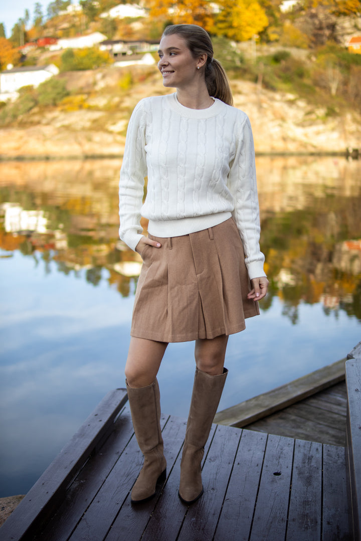 School Wool Skjørt - Camel - Skjørt - Helt Dilla AS