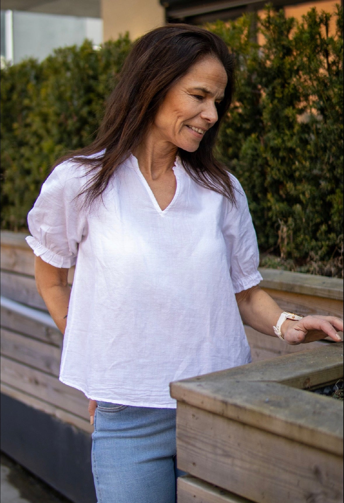 Odesa Linen Blouse - White - Bluser - Helt Dilla AS