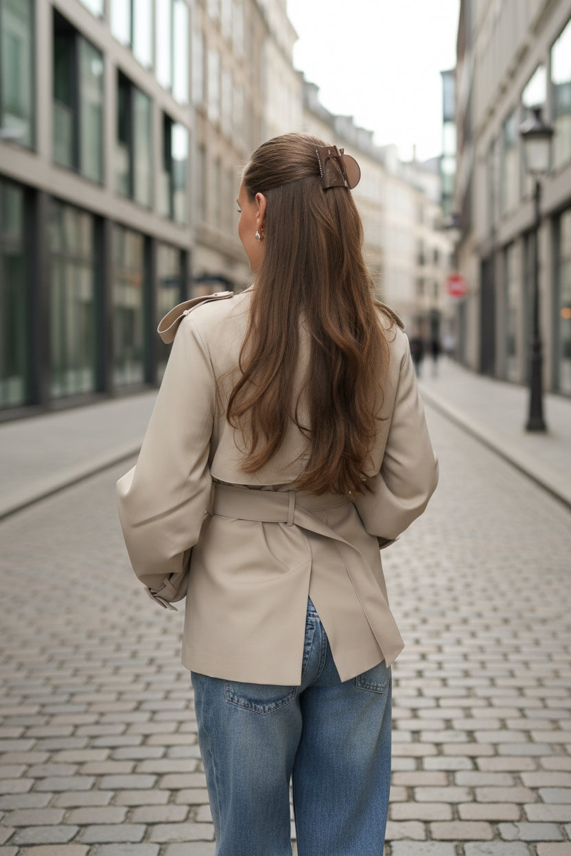 Cala Trench Mid Cotton - Sand - Jakke - Helt Dilla AS