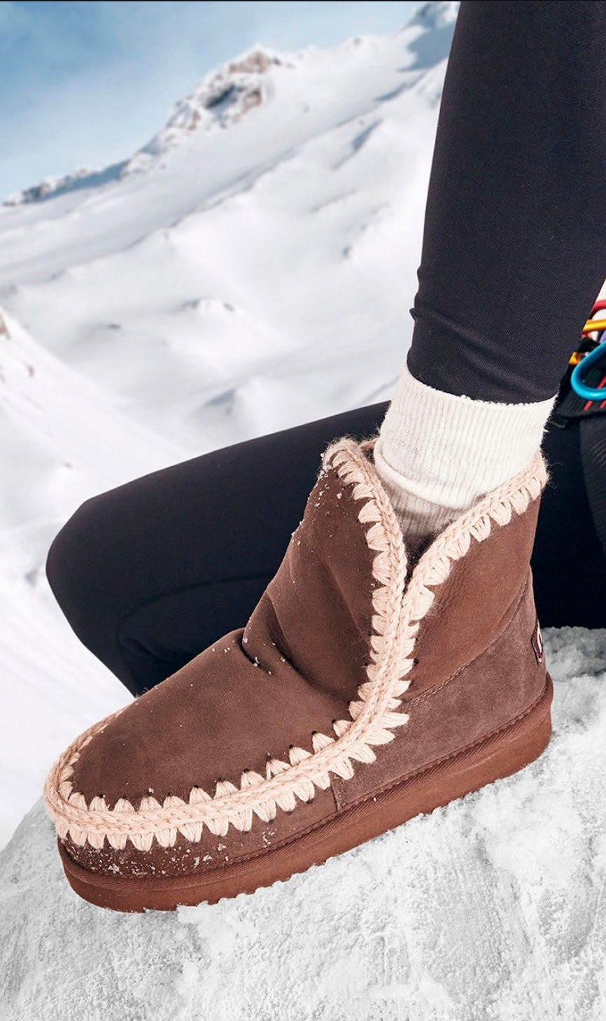 MOU Eskimo 18 Boot - Glitter Logo Brun - Sko - Helt Dilla AS