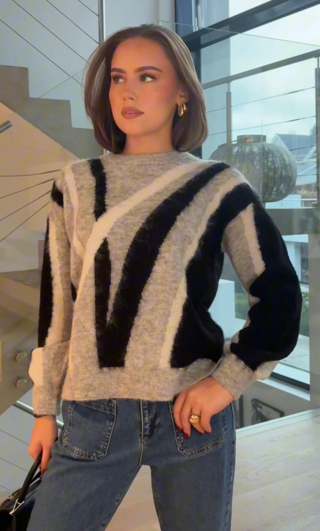 Nusuri Brushed Pattern Pullover - Genser - Helt Dilla AS