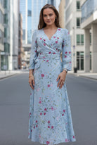 Savanna 3/4 Wrap Long Dress - Skyway Botalia - Kjoler - Helt Dilla AS