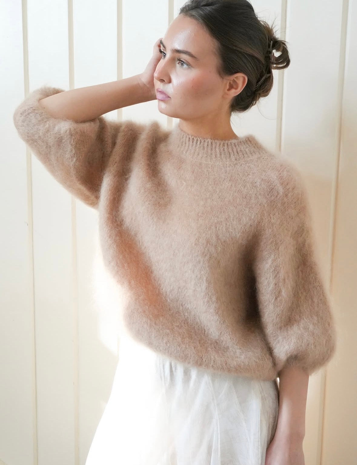 From Paris With Love Mohair Kid T-shirt - Beige - Genser - Helt Dilla AS