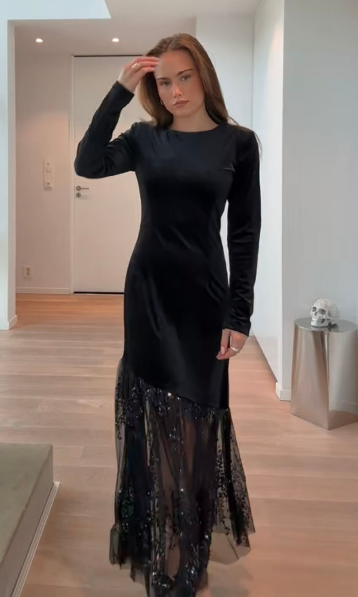 Tera Ls Long Dress - Black