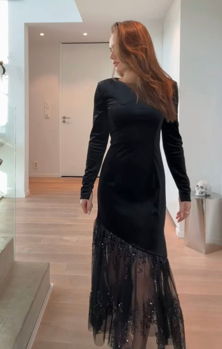 Tera Ls Long Dress - Black