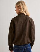 Rubby Faux Suede Jacket - brown - Yttertøy - Helt Dilla AS