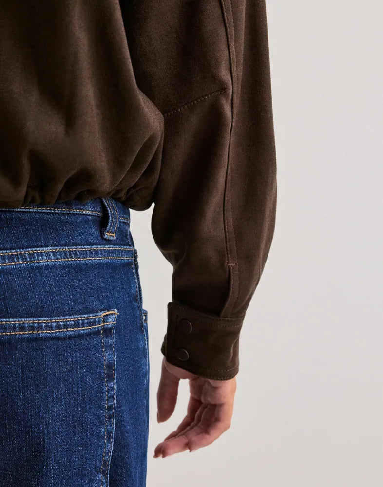 Rubby Faux Suede Jacket - brown - Yttertøy - Helt Dilla AS