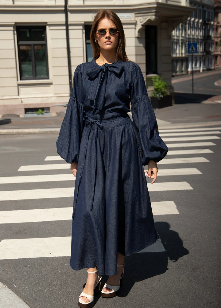 Astrid skjørt - Mørk Denim - Skjørt - Helt Dilla AS