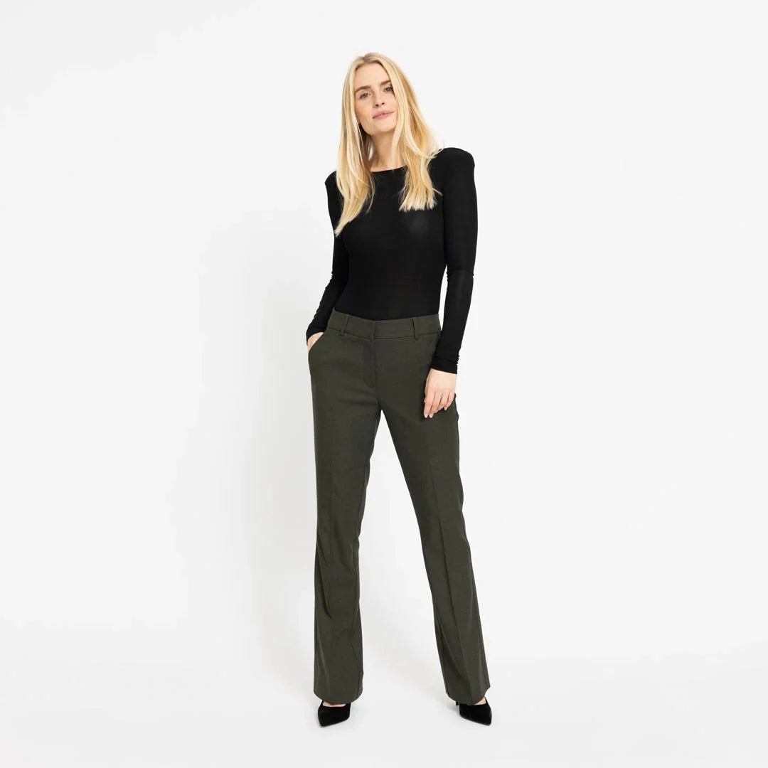 Clara regular - Dark green melange - Bukser - Helt Dilla AS