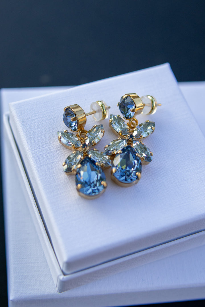 Mini Dione Earrings / Denim Blue + Blue Shade - Tilbehør - Helt Dilla AS