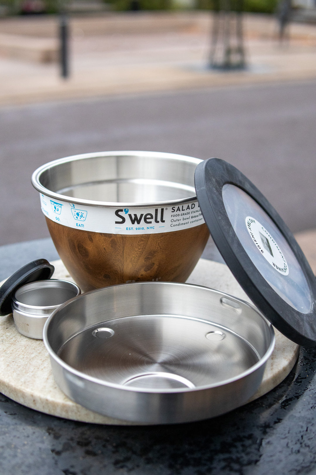 Salad bowl kit - teakwood - 1900 ml - Tilbehør - Helt Dilla AS