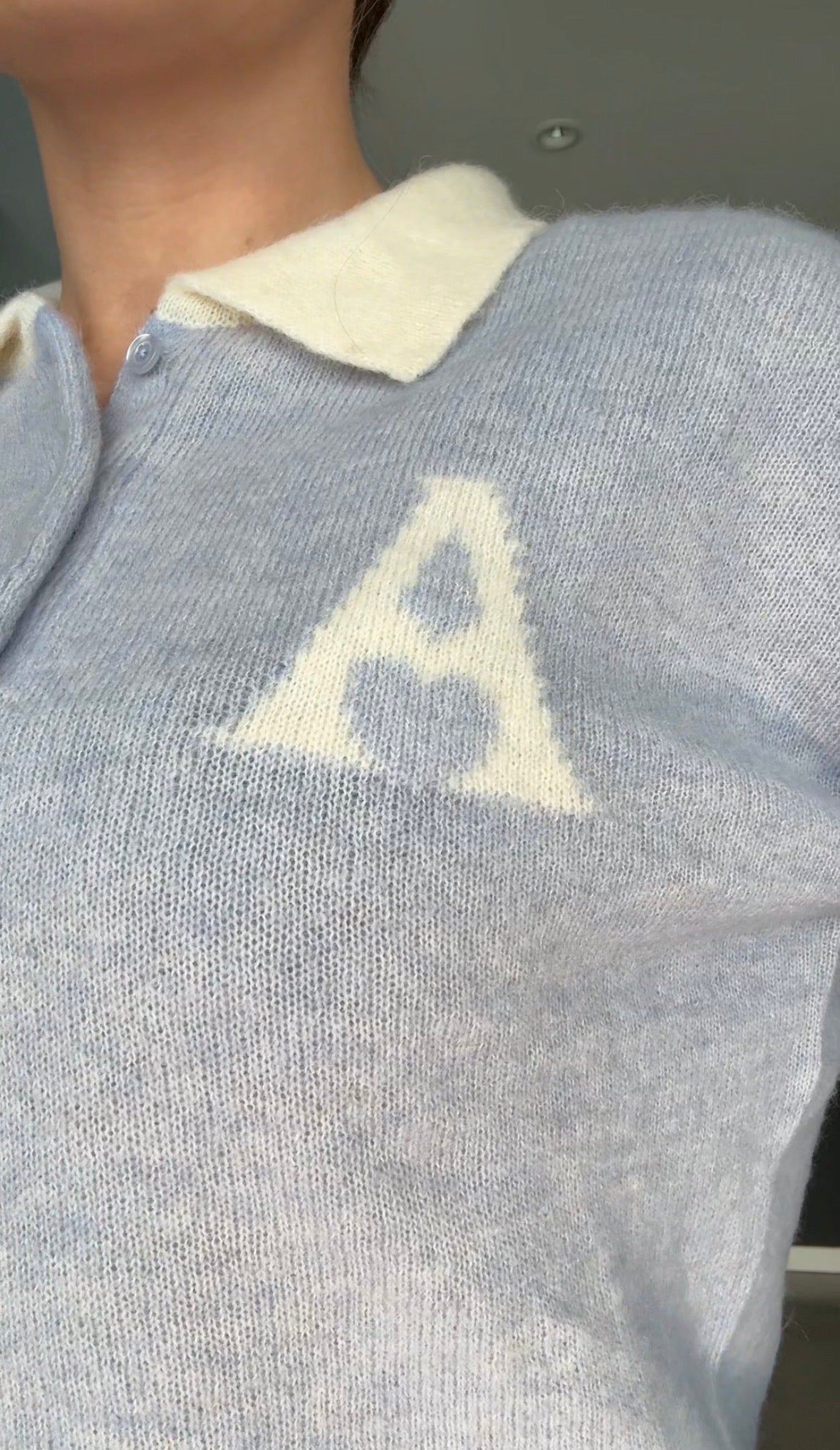 Devon Heart sweater - Ice Blue - Genser - Helt Dilla AS