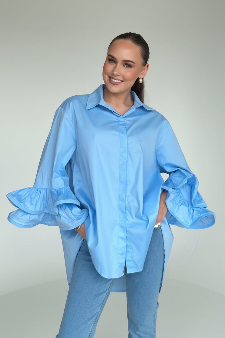 Rose skjorte - Lys blå - Skjorter - Helt Dilla AS