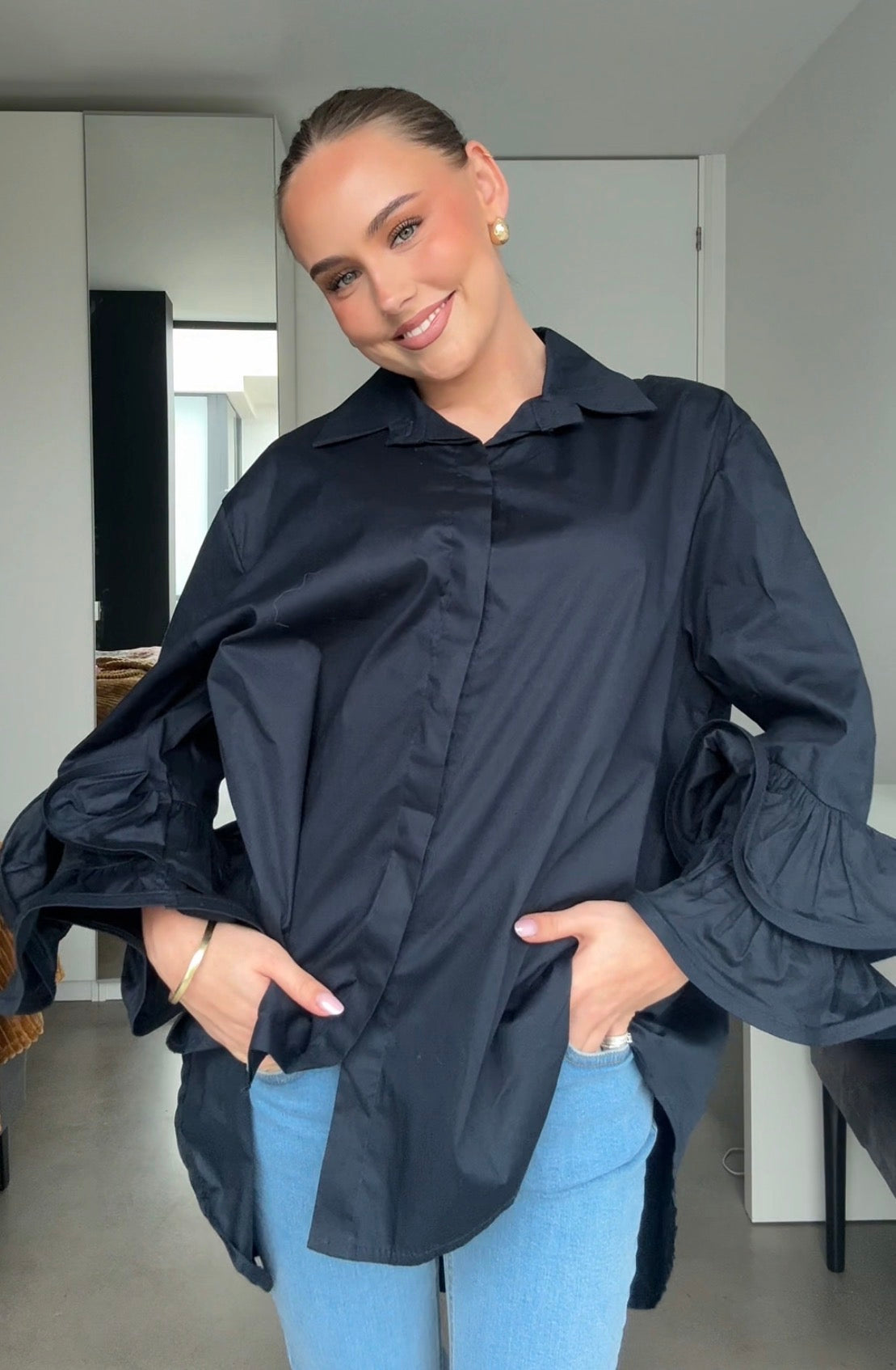 Rose skjorte - Marineblå - Skjorter - Helt Dilla AS