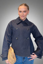 Cicely Trenchcoat - Dark Navy Denim - Yttertøy - Helt Dilla AS