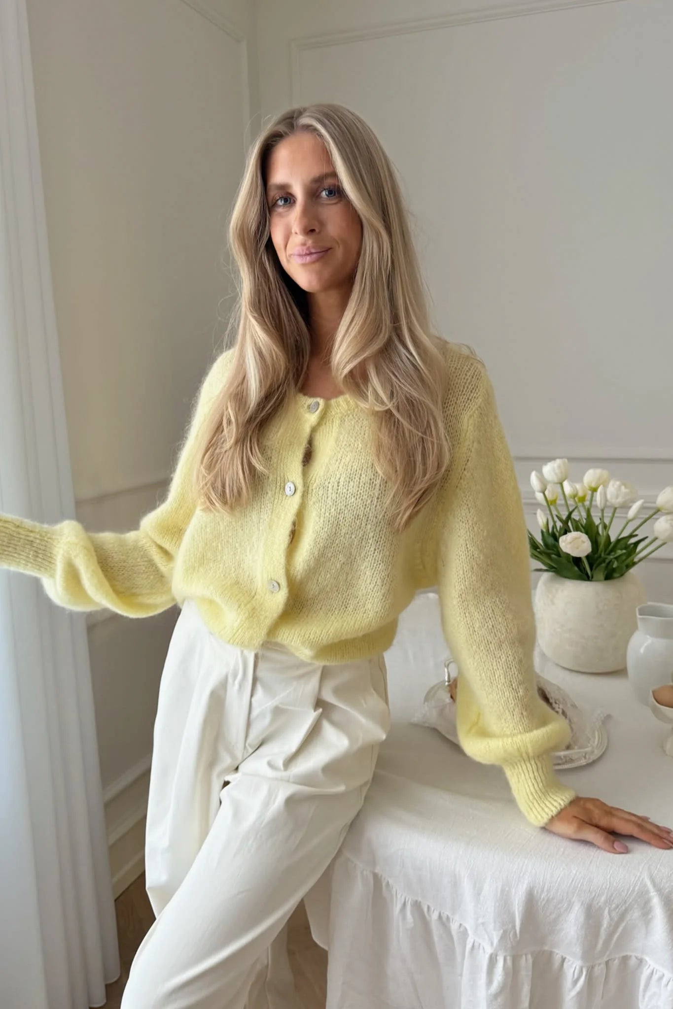 IdaIC Cardigan - Yellow - Cardigans - Helt Dilla AS