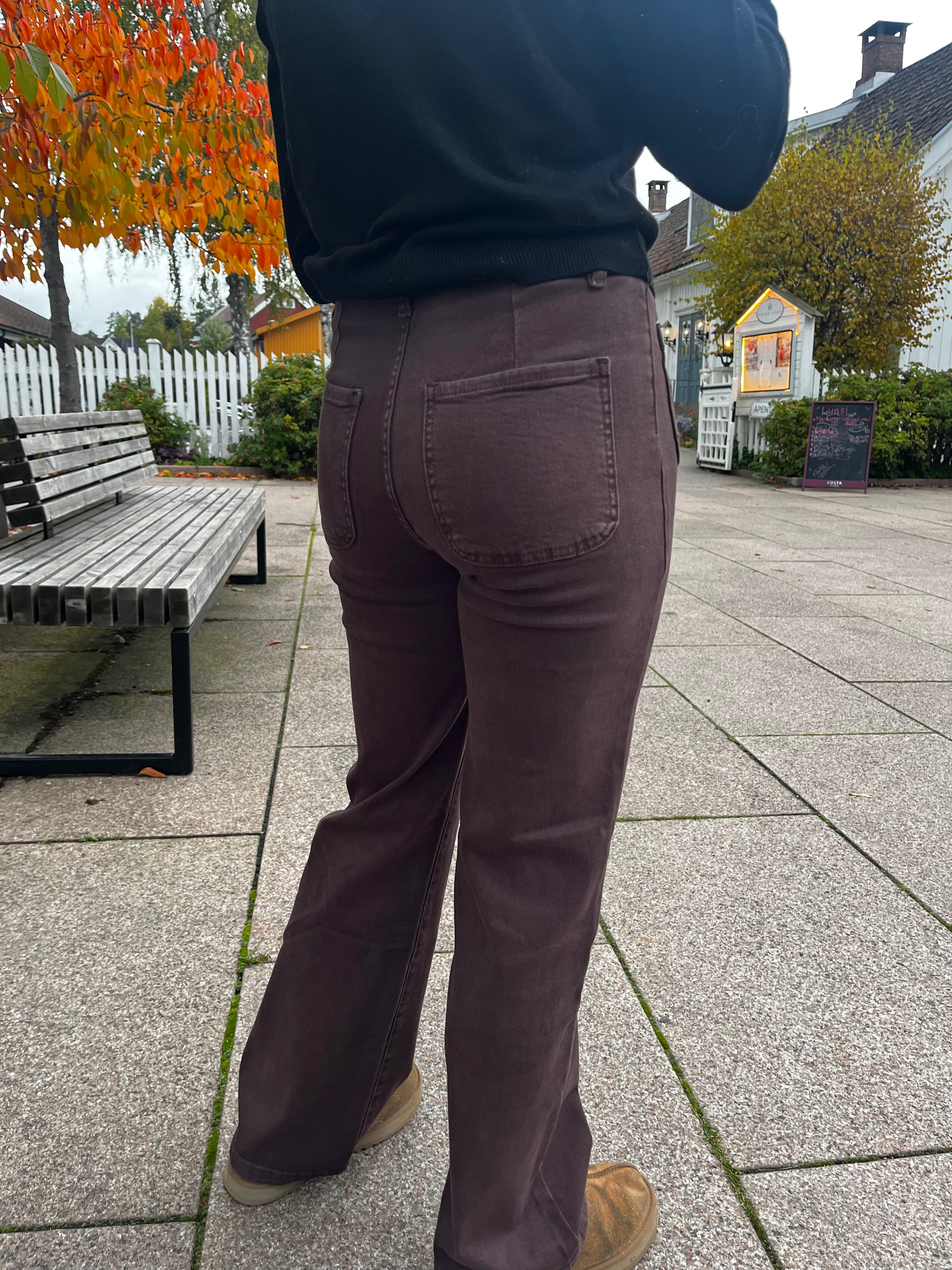 Miss Bon Jeans - Dark Brown - Bukser - Helt Dilla AS