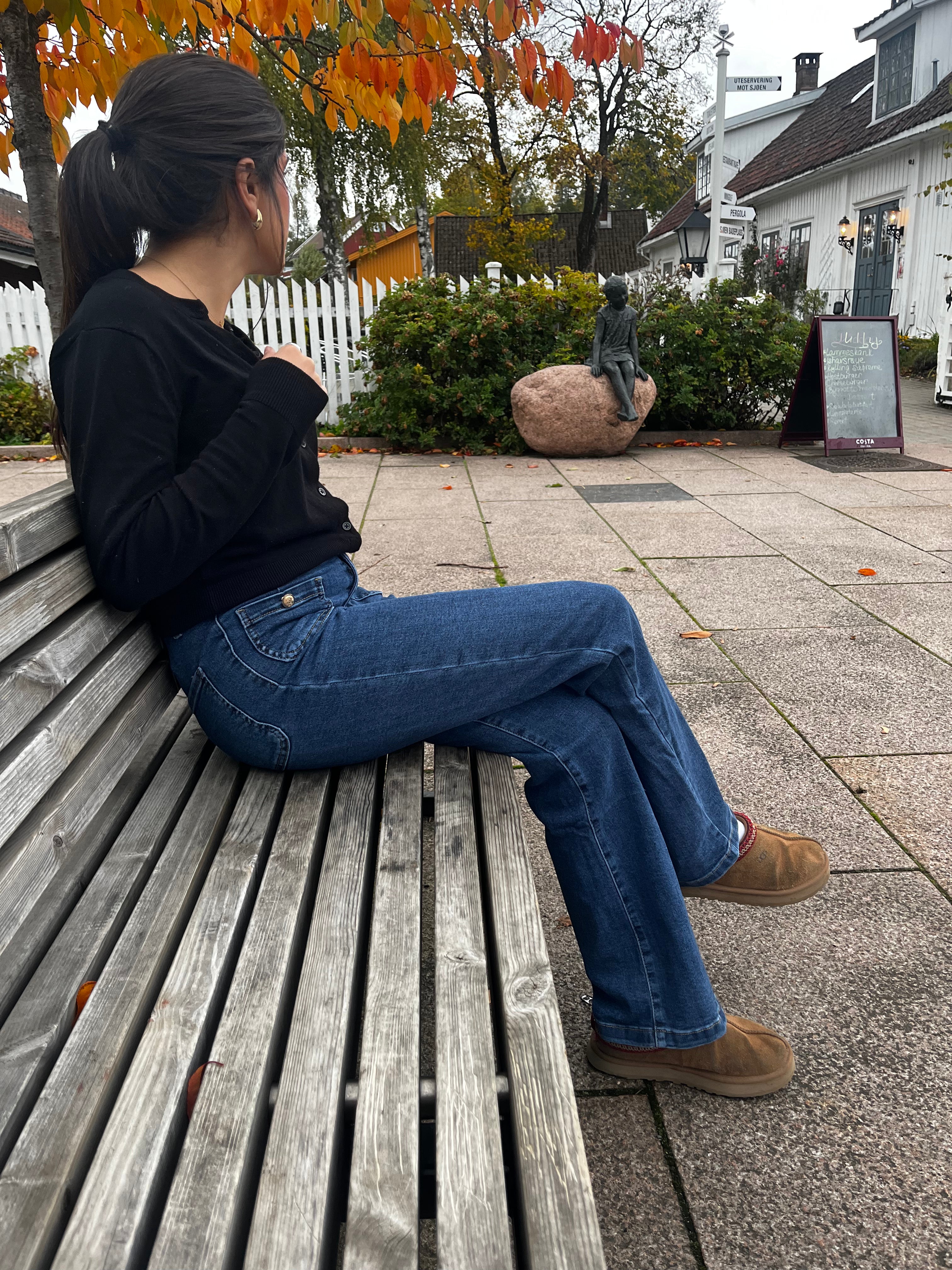 Miss Bon Jeans - Mid Blue Denim - Bukser - Helt Dilla AS