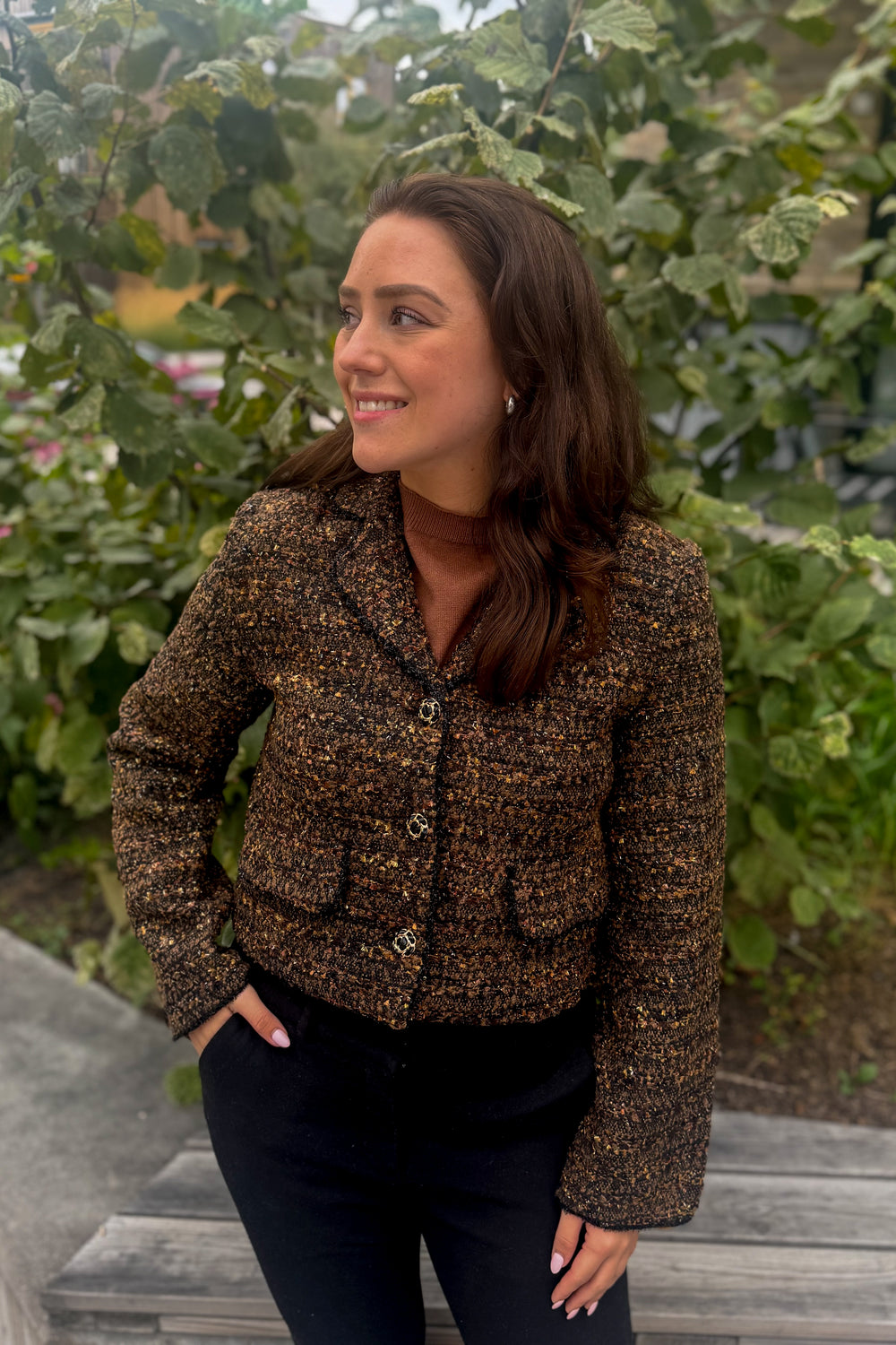 From Paris With Love - Blazer tweed brun - Yttertøy - Helt Dilla AS
