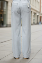 Flared pant striped - blue - Bukser - Helt Dilla AS