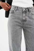 Mia Stud Jeans - Wash Faded Grey - Jeans - Helt Dilla AS