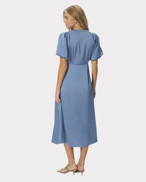 Illana Heavy Sateen Dress - Smoke Blue - Kjoler - Helt Dilla AS
