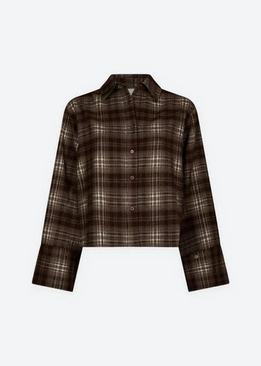 Jaylin Flannel Chech Shirt - Warm Grey - Skjorter - Helt Dilla AS