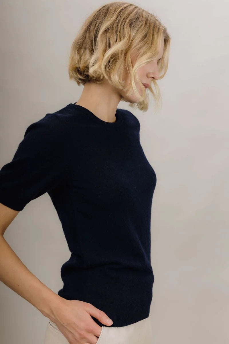 Mertina SS merinoull Top - Navy - Singlet, Topper & T-skjorter - Helt Dilla AS