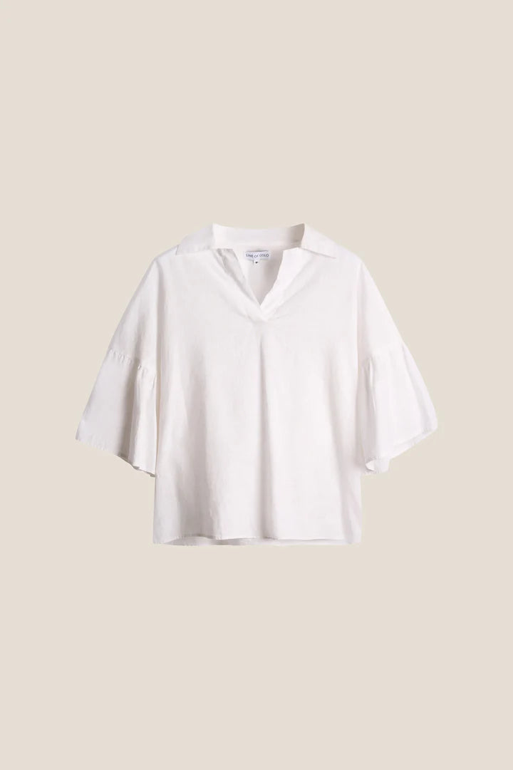 Lisa Linen Blouse - White - Bluser - Helt Dilla AS