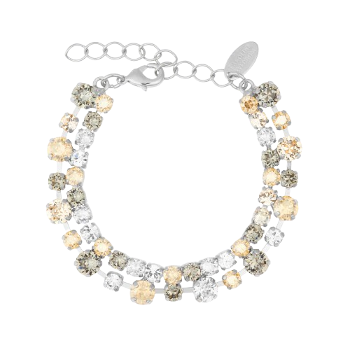 Pomona bracelet silver - Black golden combo - Tilbehør - Helt Dilla AS