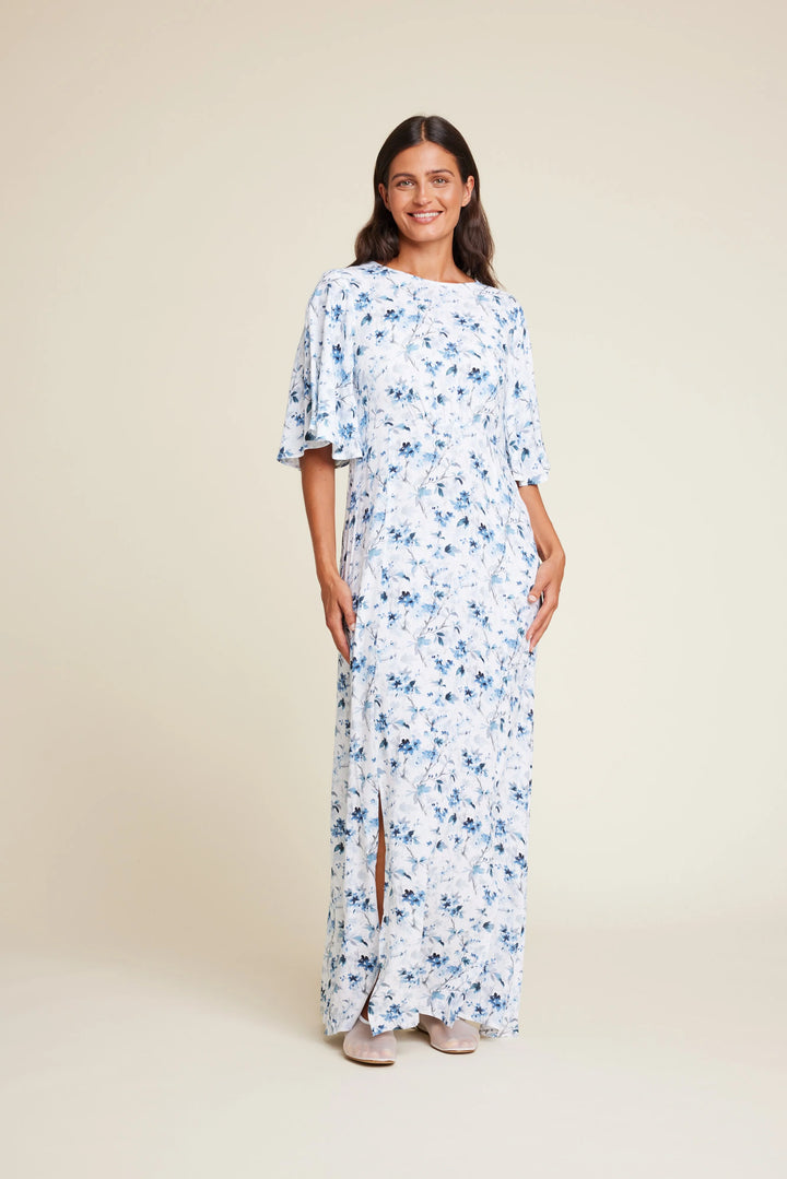Miller flower kjole - Blue
