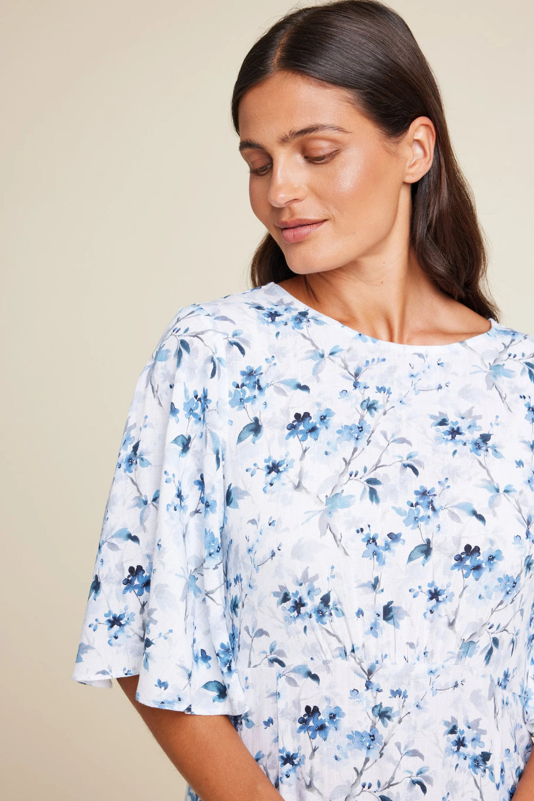 Miller flower kjole - Blue