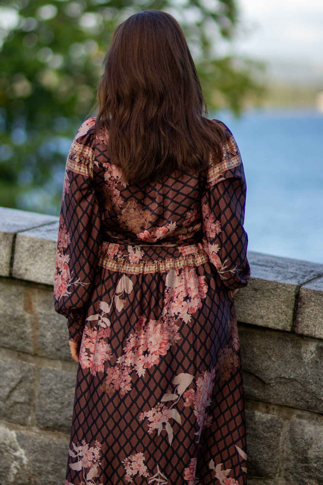 Nova Botanical Border Dress - brown - Kjoler - Helt Dilla AS