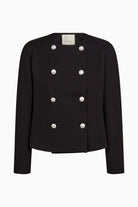 Ella Button Jacket - Black - Jakke - Helt Dilla AS