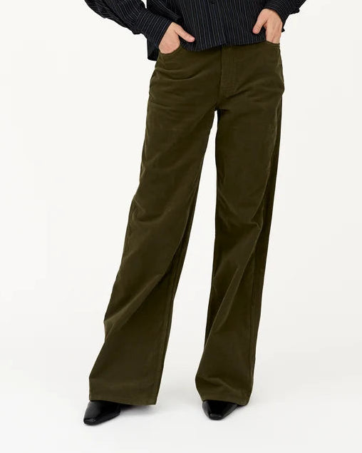 Gilly Jeans Baby Cord - Dark Olive - Jeans - Helt Dilla AS
