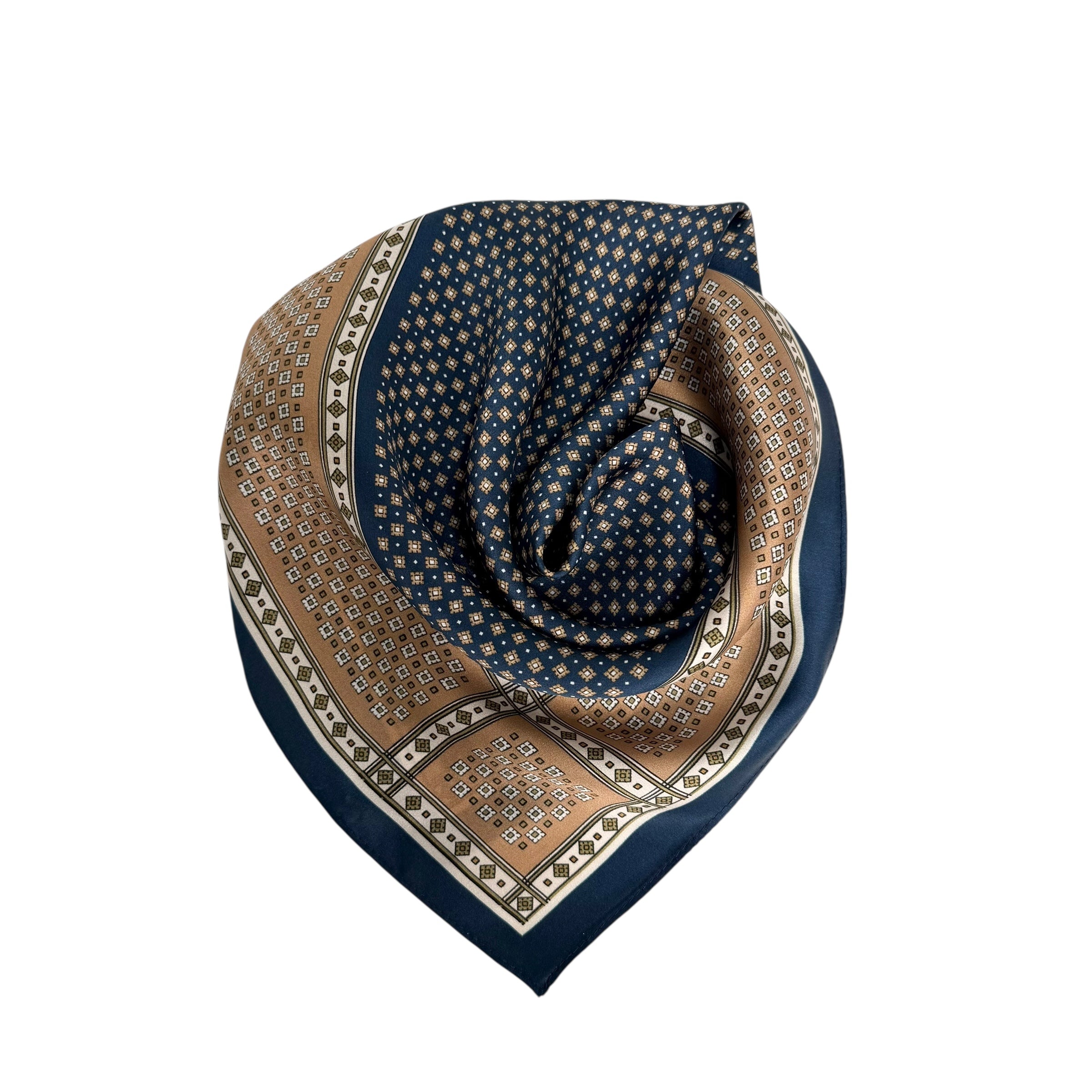 Silkeskjerf - Blå/grønn/beige - Tilbehør - Helt Dilla AS